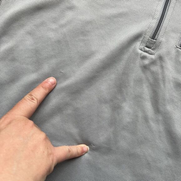 LL Bean 1/4 Zip Base Layer Mens Large Midweight Gray Active Hiking Outdoors - Picture 2 of 6